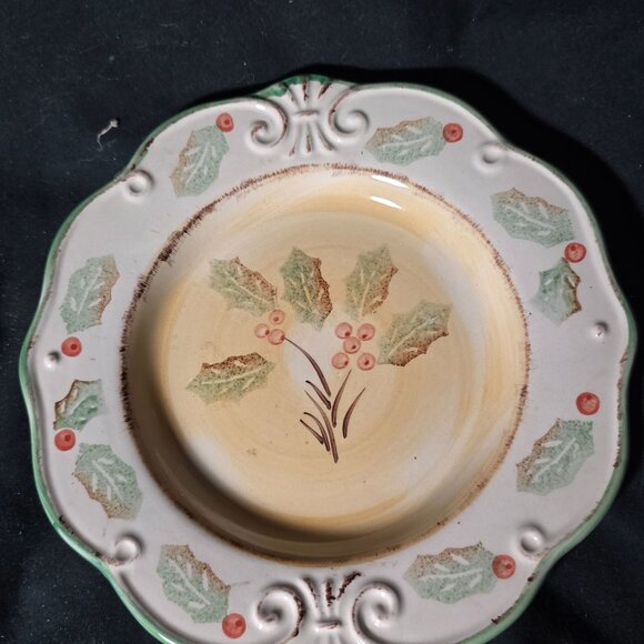 Set Of 3 Royal Norfolk Stoneware Christmas Plates - Picture 3 of 7